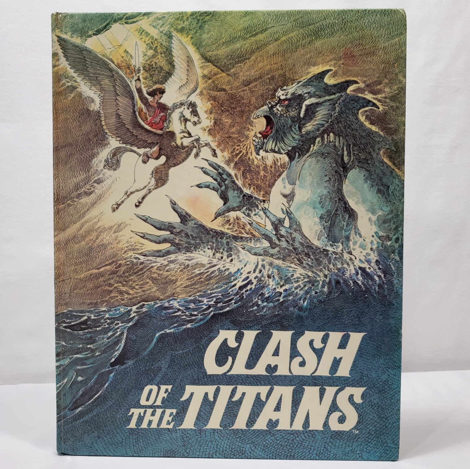 Clash Of The Titans Pemsteen Vintage Picture Book Golden Press 1981 Hardcover