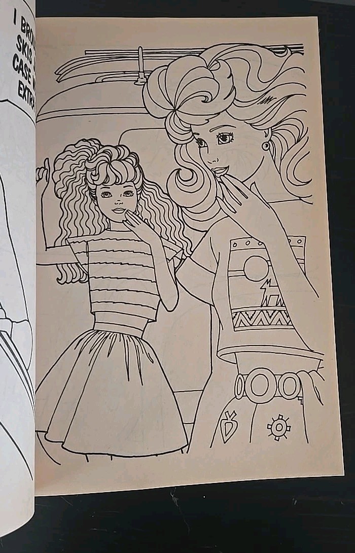 Vintage 1990 Mattel BARBIE Coloring Book A TRIP TO SANTA FE Golden # 1218-5 NOS