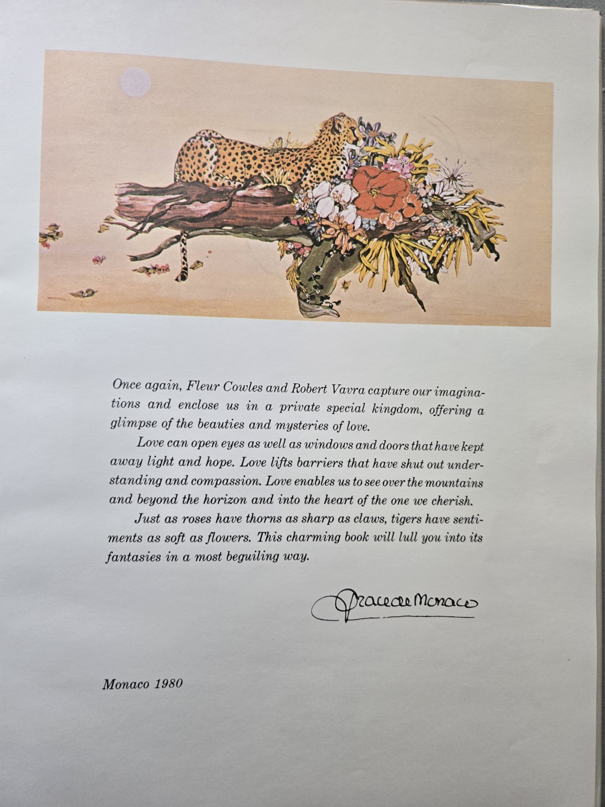 THE LOVE OF TIGER FLOWER 1980 HC DJ 1ST Edition Robert Vavra Fleur Cowles