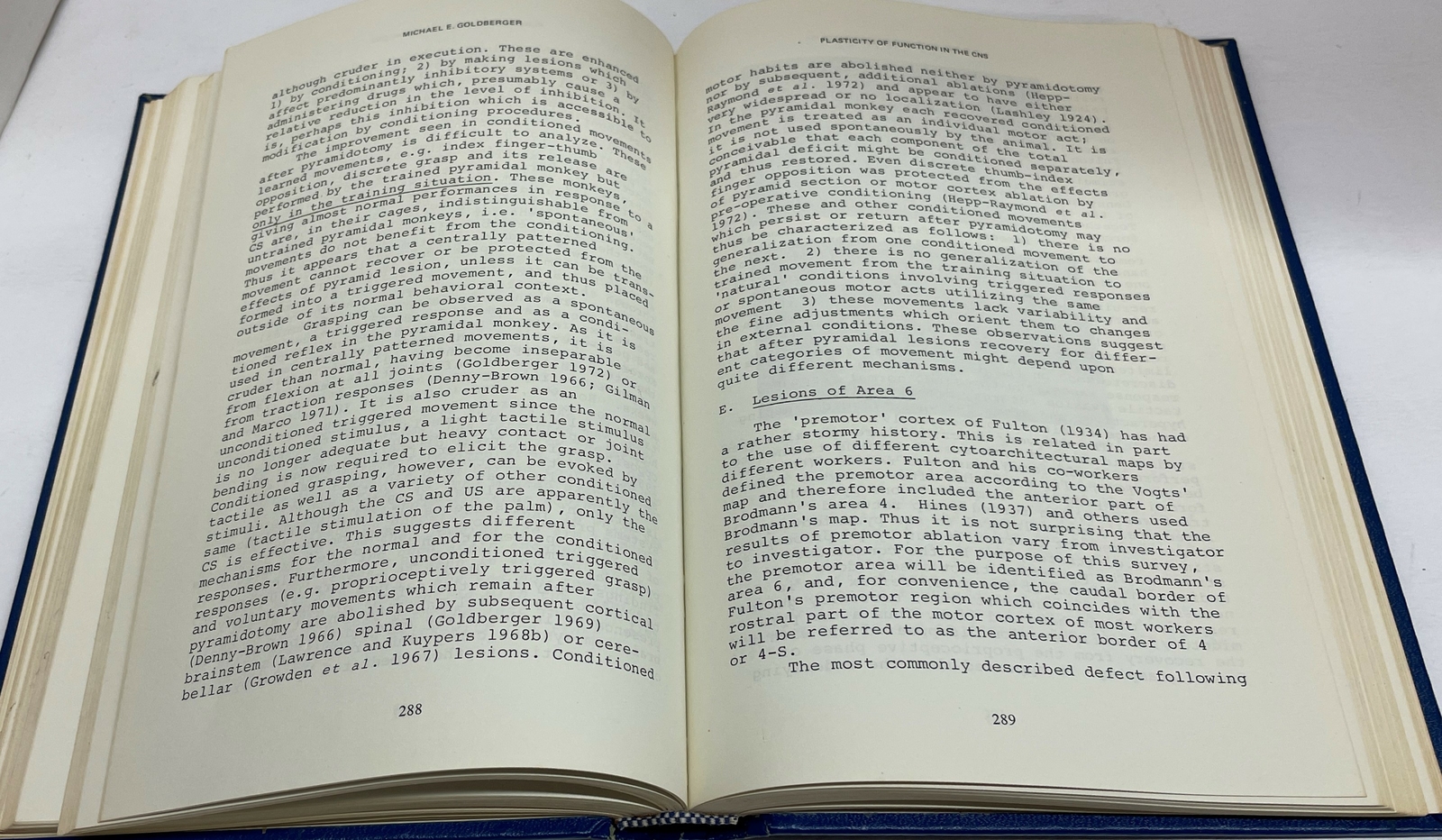 Plasticity and Recovery of Function in the Central Nervous System 1974 HC