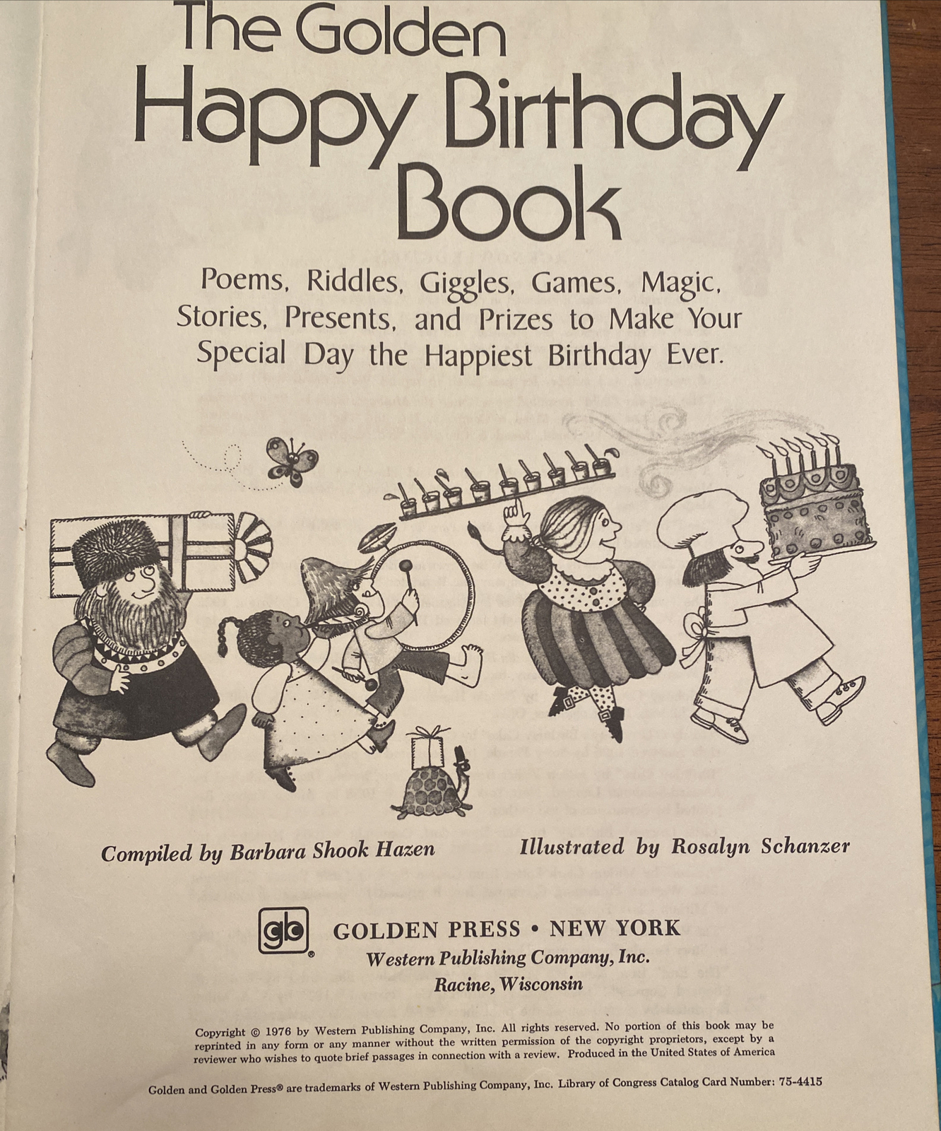 The Golden HAPPY BIRTHDAY BOOK Barbara Shook Hazen Rosalyn Schanzer HB VGC 1976