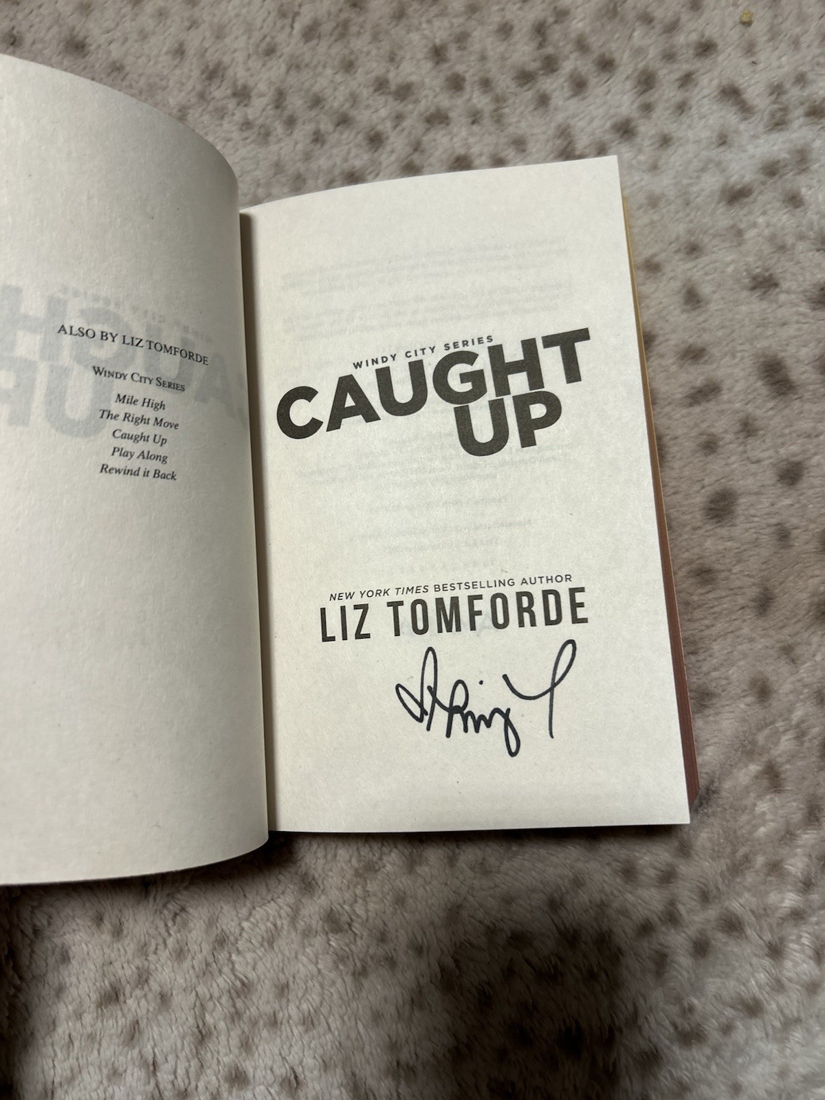 Caught Up (Deluxe) Windy City By Liz Tomforde SIGNED IN PERSON