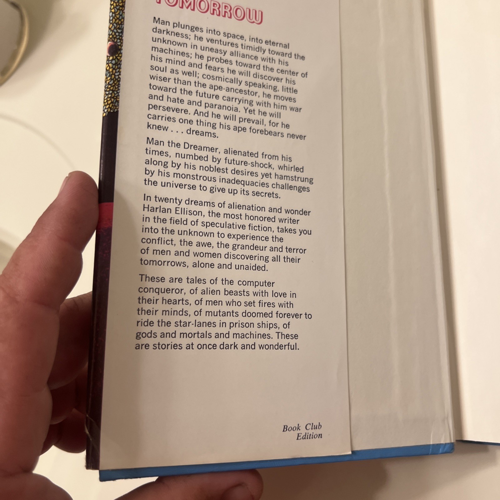 Alone Against Tomorrow by Harlan Ellison HB DJ 1971 Book Club Edition