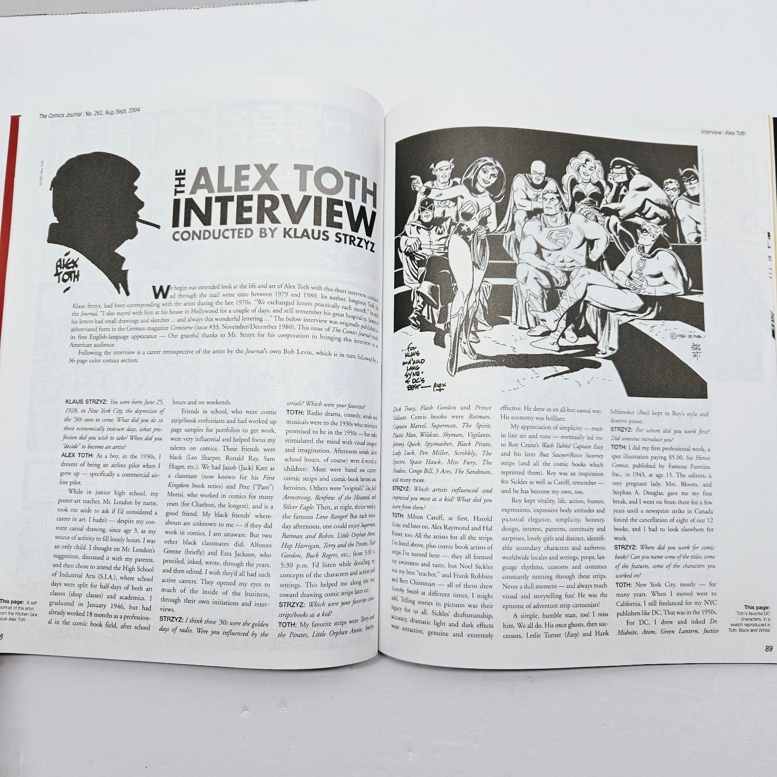 The Comics Journal Issue 262 Aug/Sept 2004 Alex Toth Focus Fantagraphics