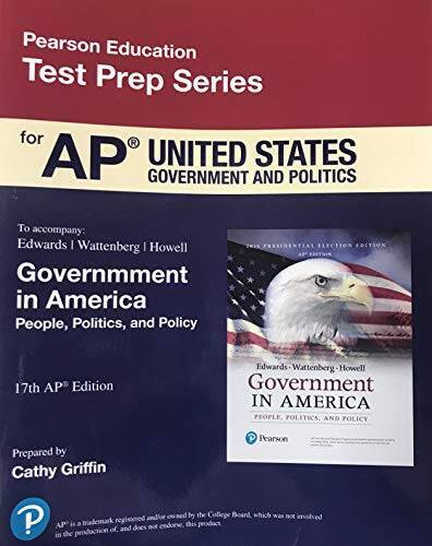 Pearson Education Test Prep Series for AP United States Government and P – GOOD