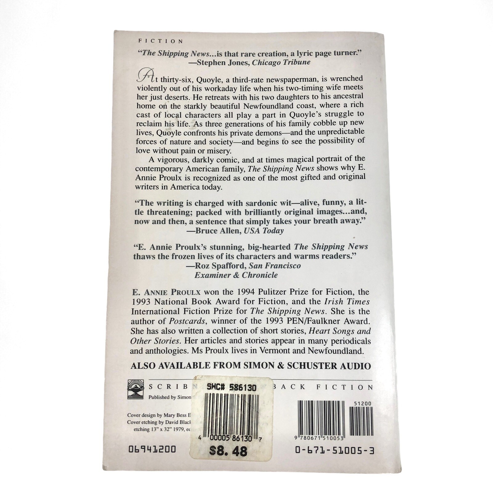 The Shipping News by Annie Proulx (1994, Paperback Book) Pulitzer Prize Winner