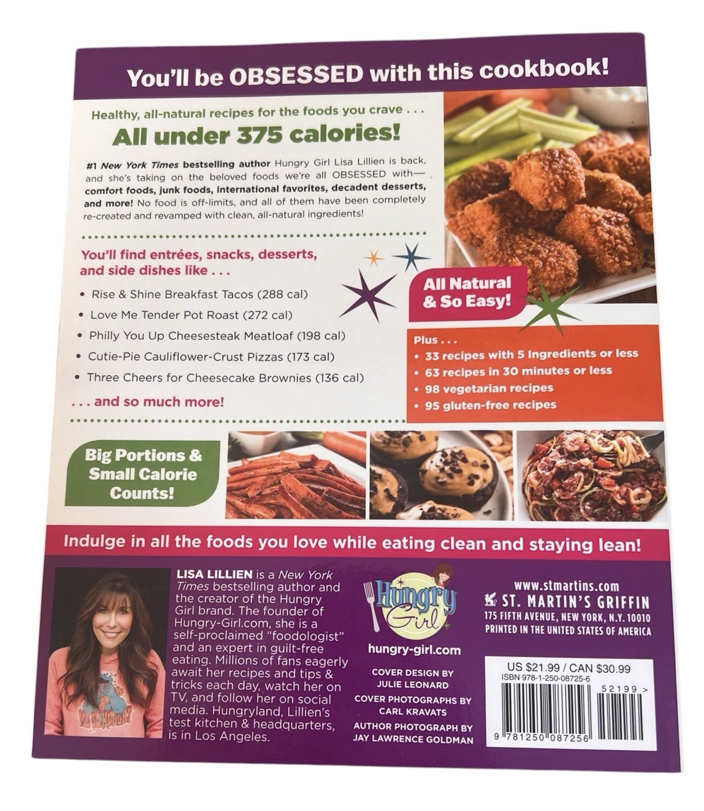 Hungry Girl Clean and Hungry OBSESSED! by Lisa Lillien (2017, Trade Paperback)