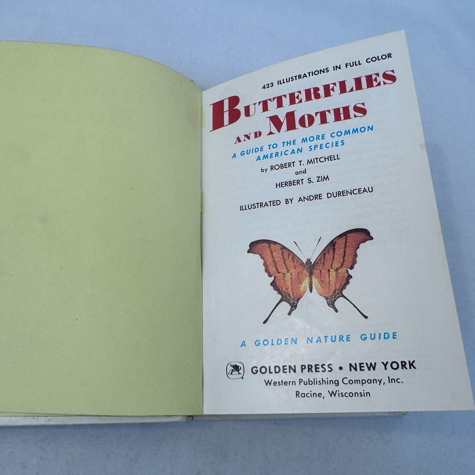 Butterflies and Moths A Golden Nature Guide Hardback 1964 Golden Press Fast Ship