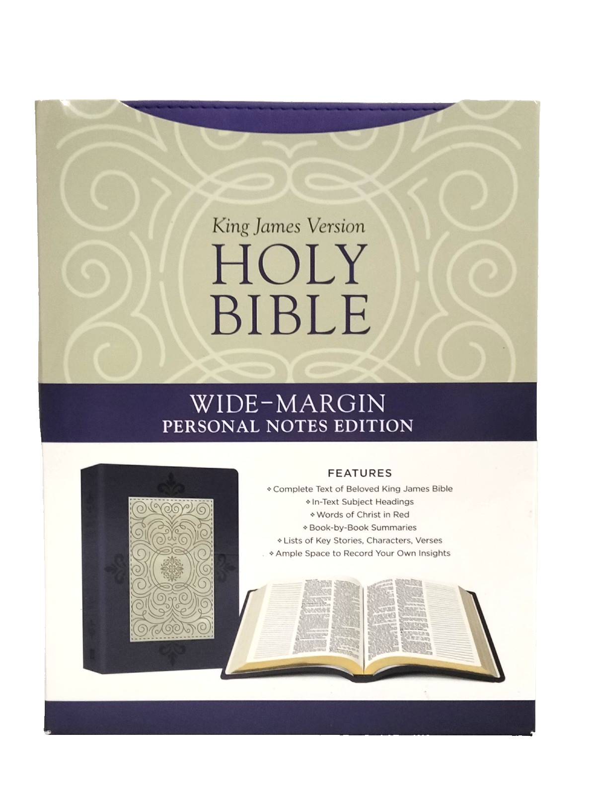 KJV Holy Bible Wide-Margin Personal Notes Edition King James Version Purple