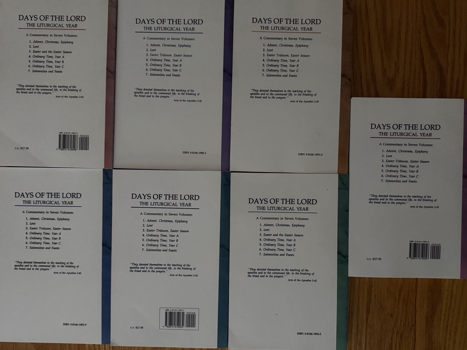 DAYS OF THE LORD-THE LITURGICAL YEAR- 7 Vol. Set-Liturgical Press-Paperback