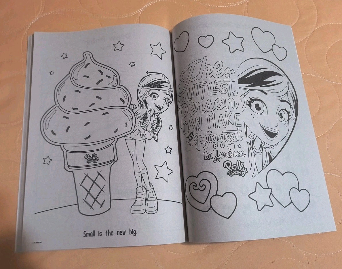 Polly Pocket So Much Cute! Jumbo Coloring and Activity Book Tear/Share Pages🆕