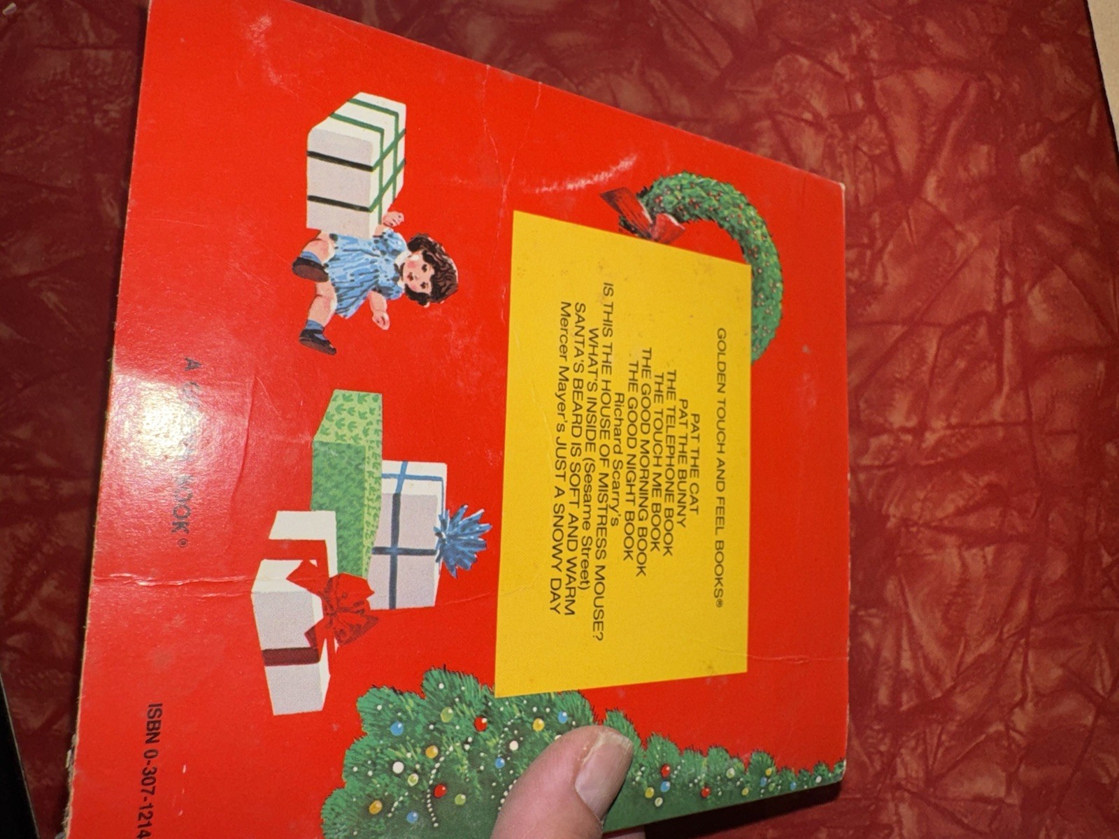 Santa’s Beard Is Soft And Warm 1974 Golden Press Touch And Feel Book Spiral