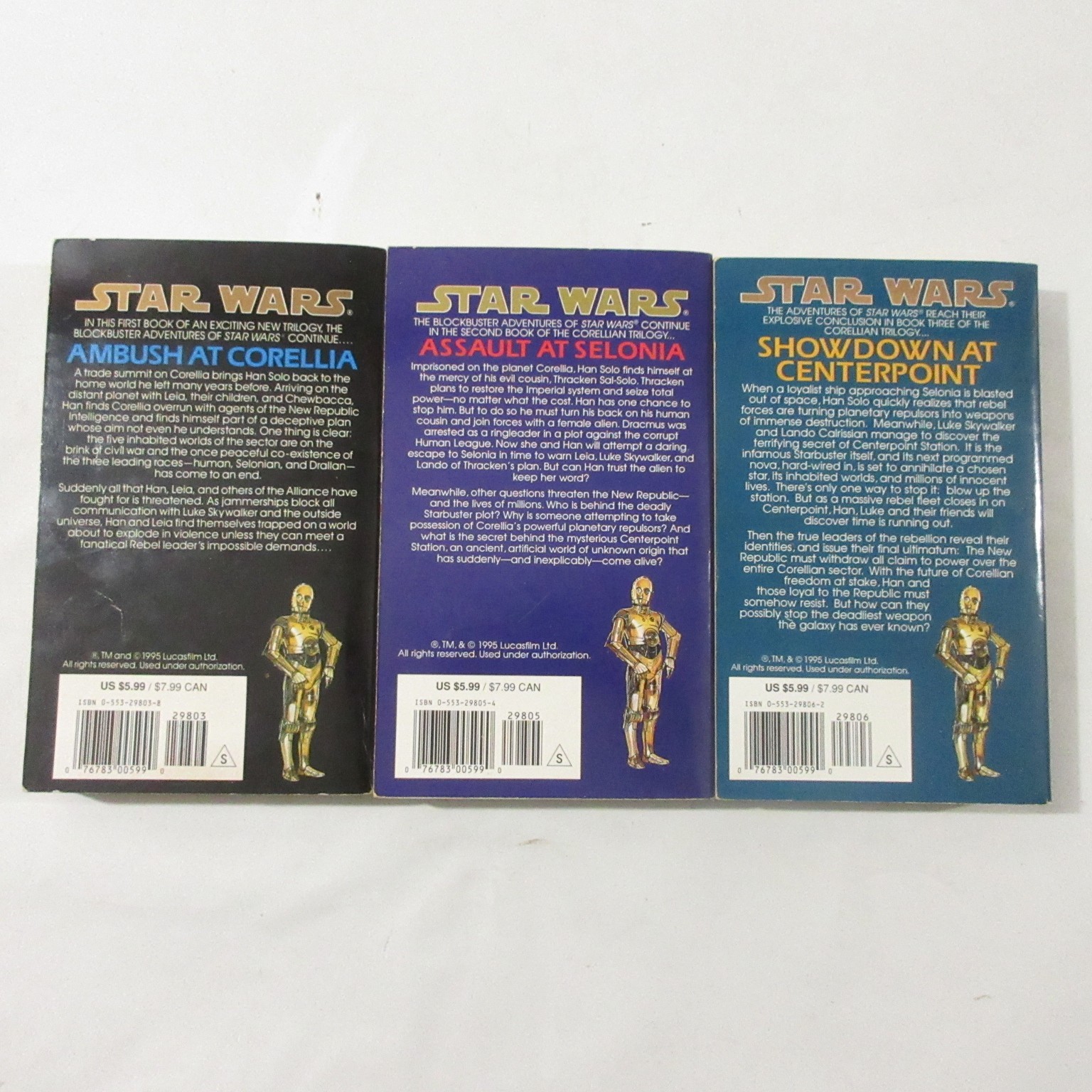Star Wars Gift Corellian Trilogy Han Solo Princess Leia Complete Vintage Sci Fi