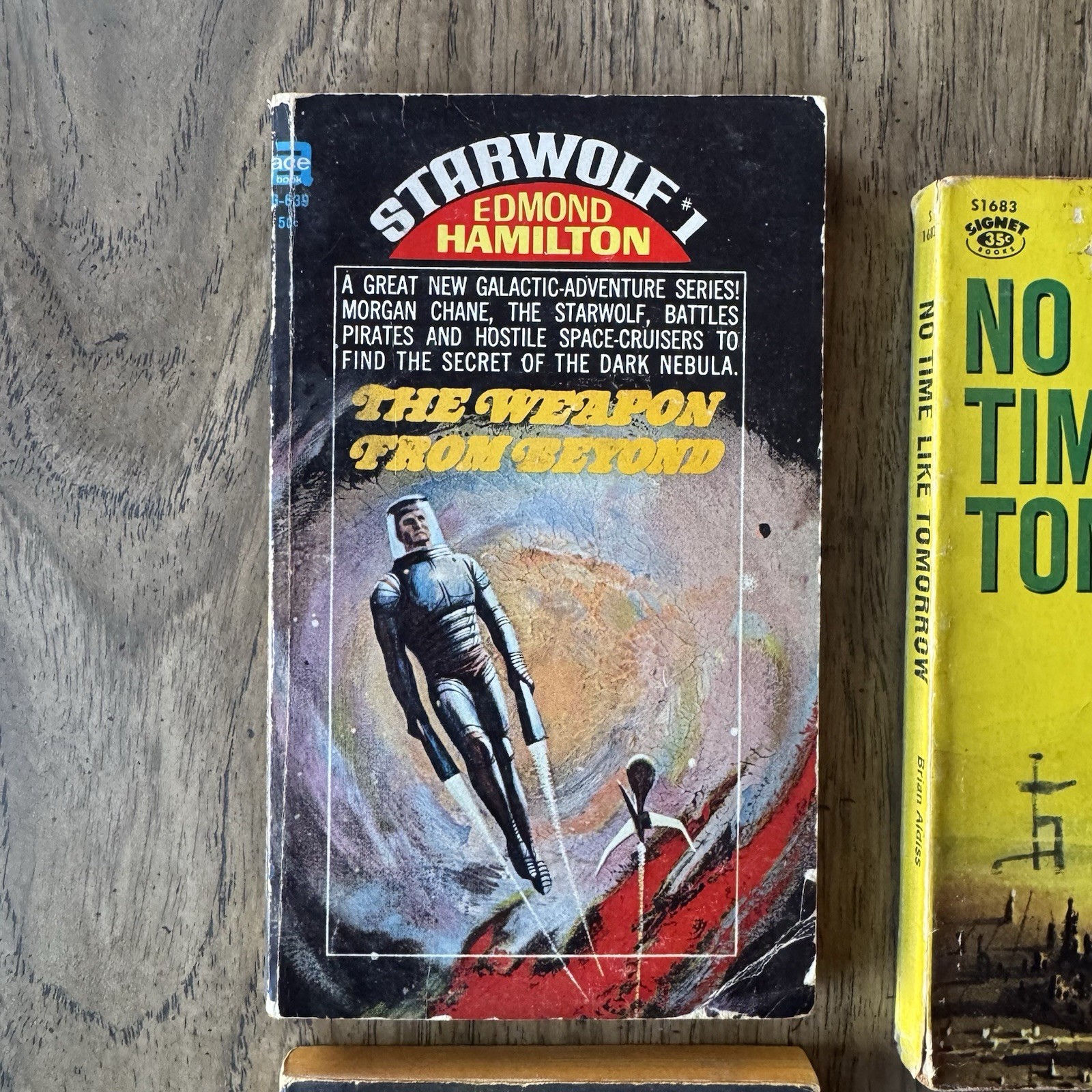 Lot of 4 Classic Sci-Fi Paperbacks – Arthur C. Clarke, Aldiss, Hamilton