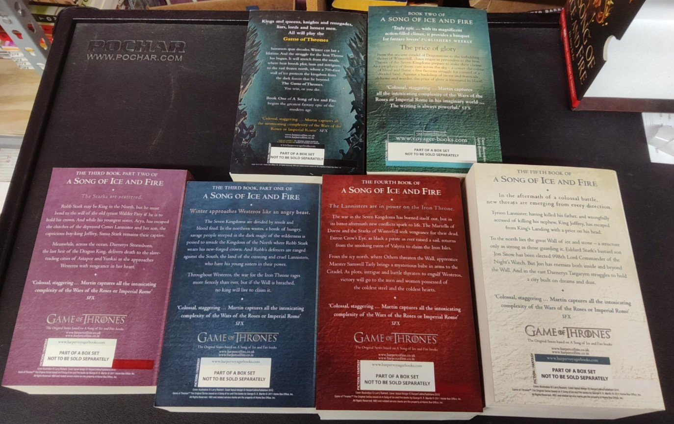 George R. R. Martin A Song of Ice and Fire Boxset of 6 Books Paperback