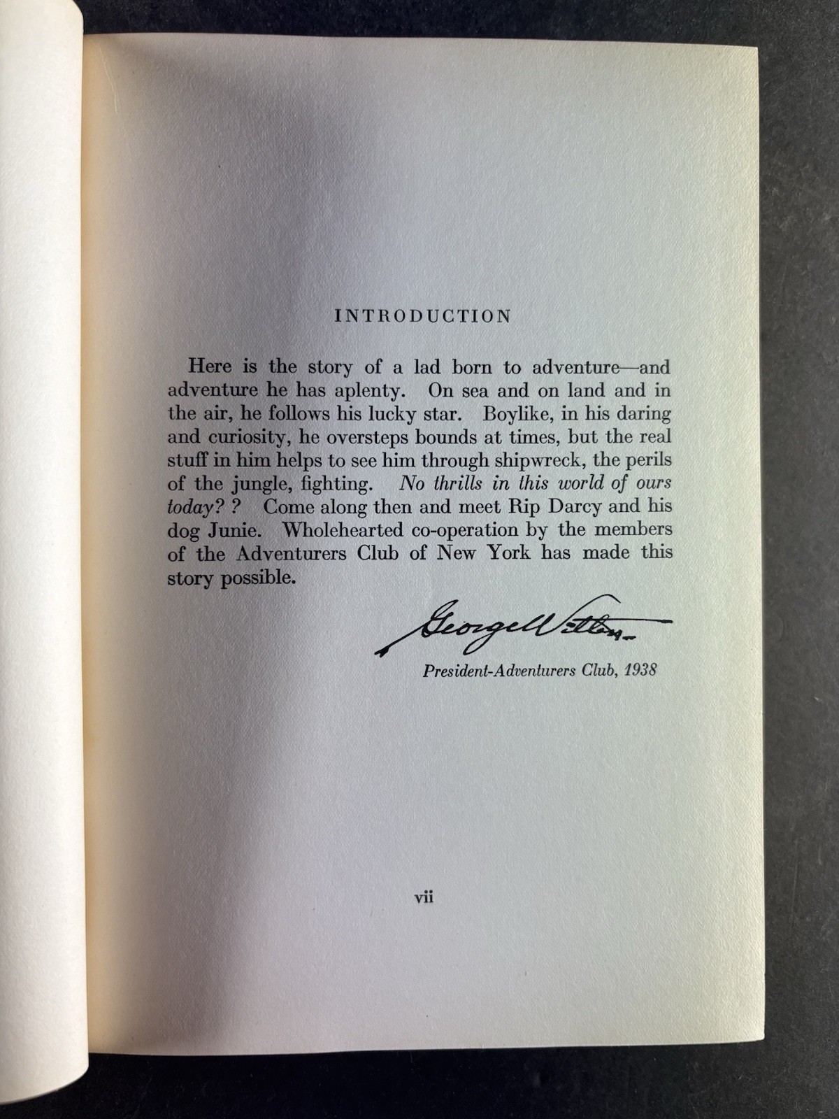 Rip Darcy Adventurer Jack O’Brien 1938 HC DJ John C Winston Illustrated