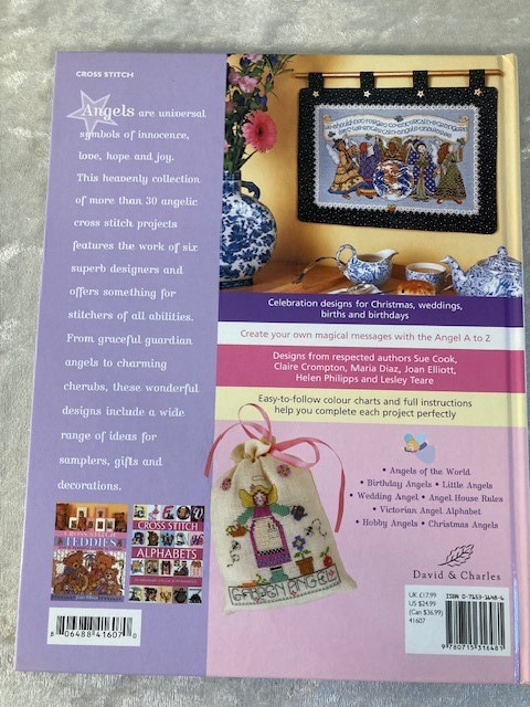 Cross Stitch Angels Book Hardcover Over 30 Designs 105 Pages 2004 UK