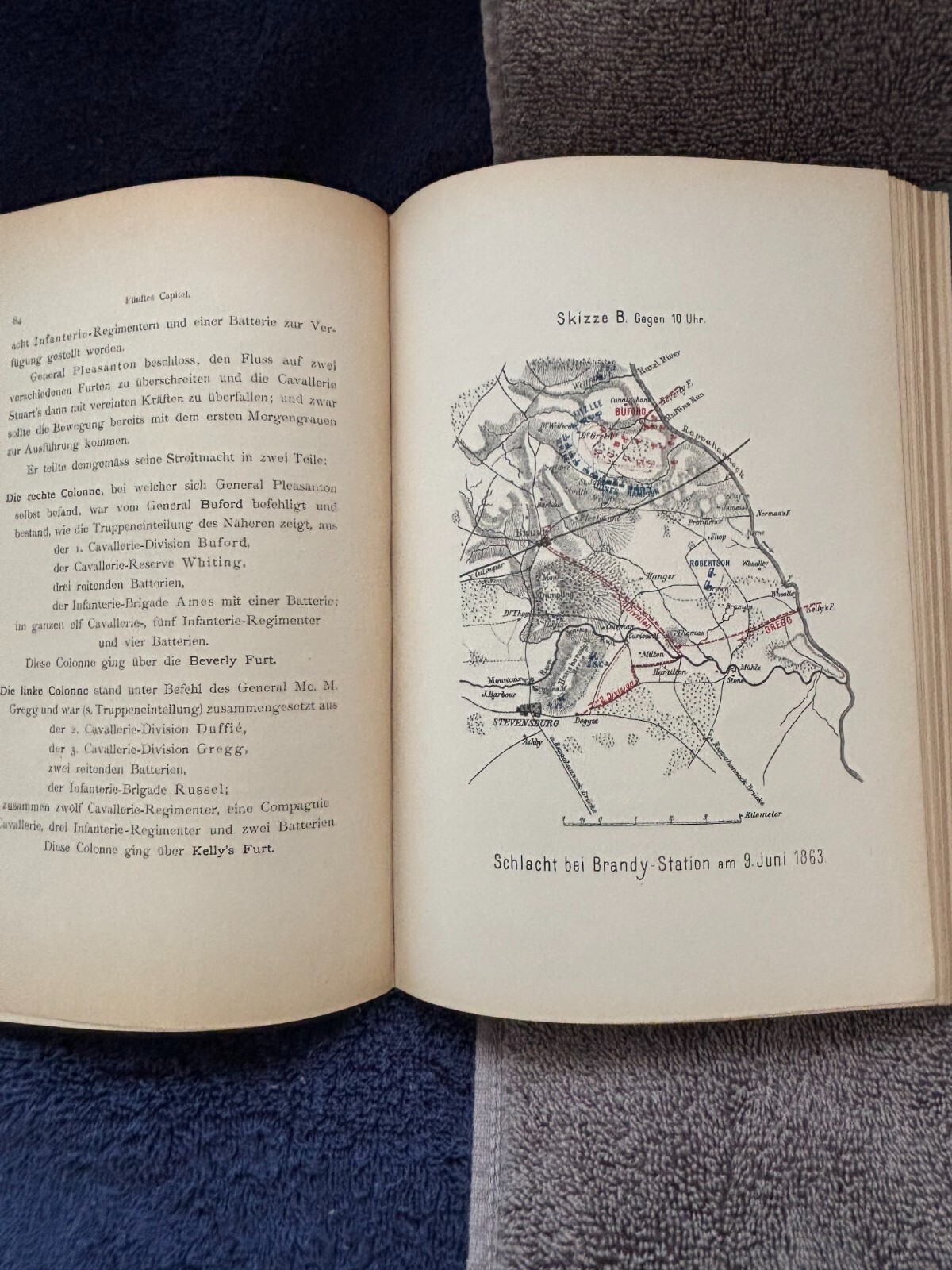 Great Cavalry Battle of Brandy Station by Von Borcke / J. Scheibert…1893 Copy