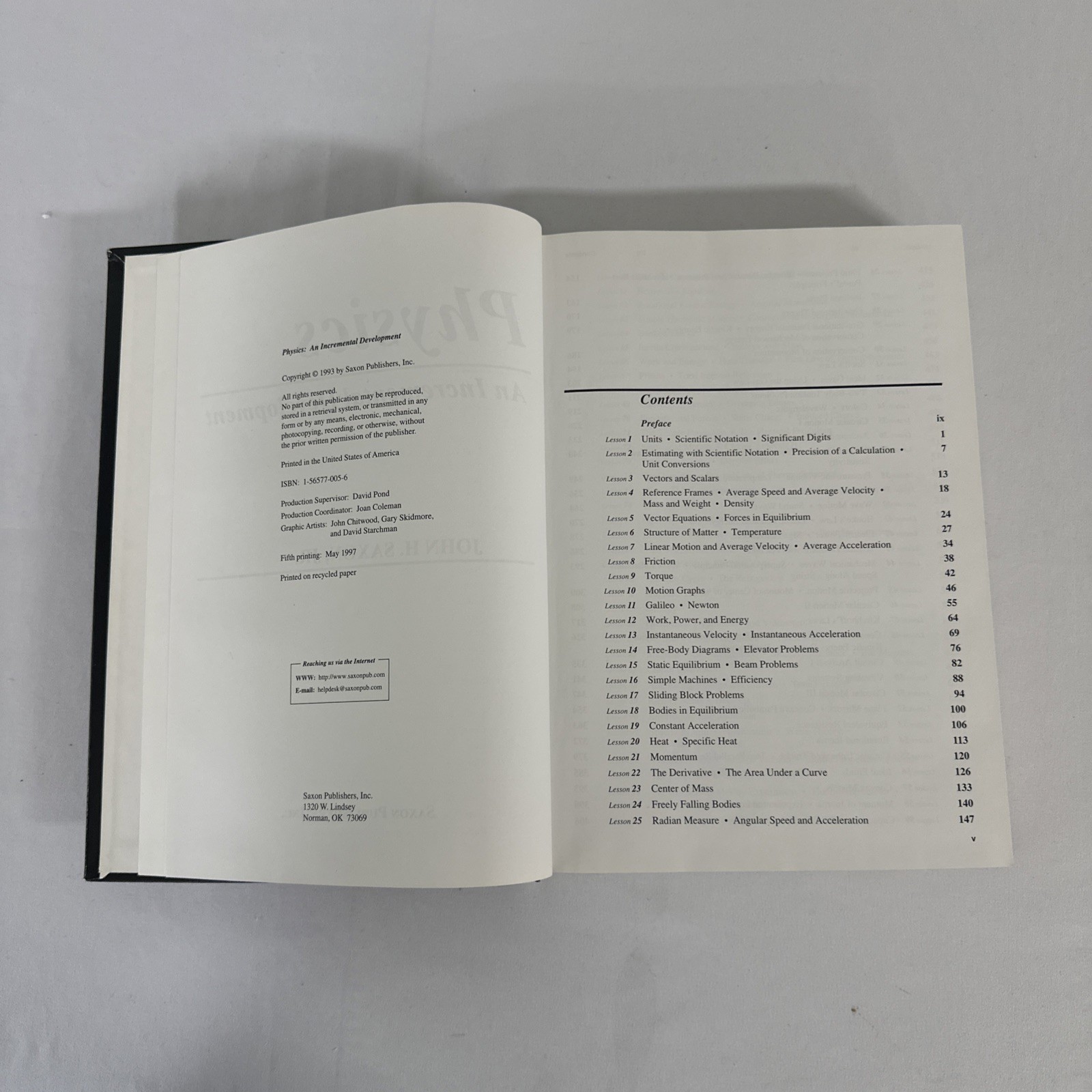 Physics :An Incremental Development Textbook & Solution Manual by John H. Saxon