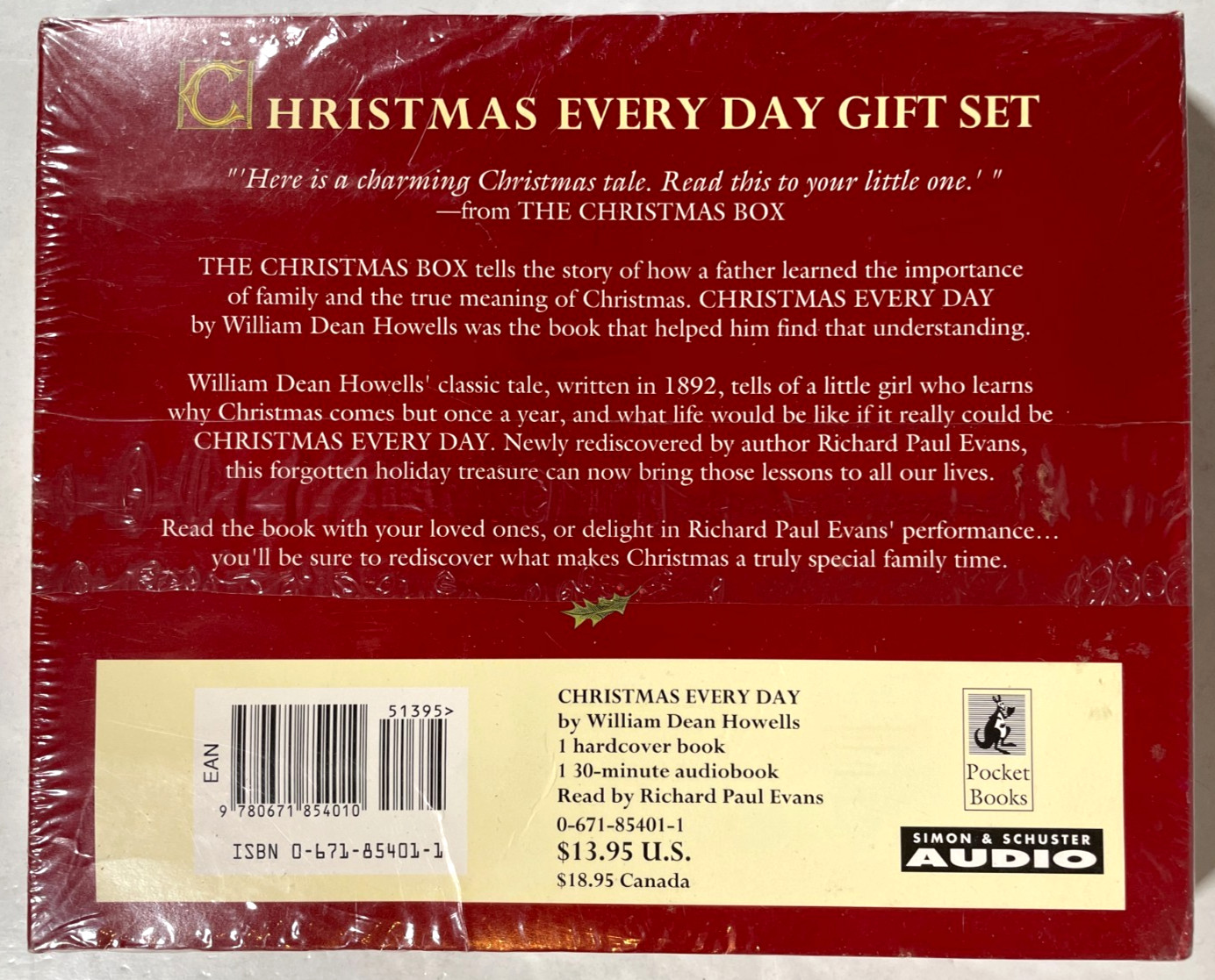 Christmas Everyday Gift Set Book + Audio Cassette NEW & SEALED Howells