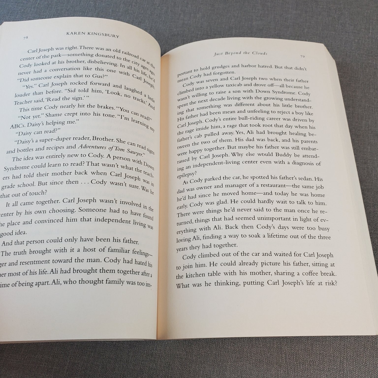 Just Beyond the Clouds Karen Kingsbury 2007 Novel Center Street
