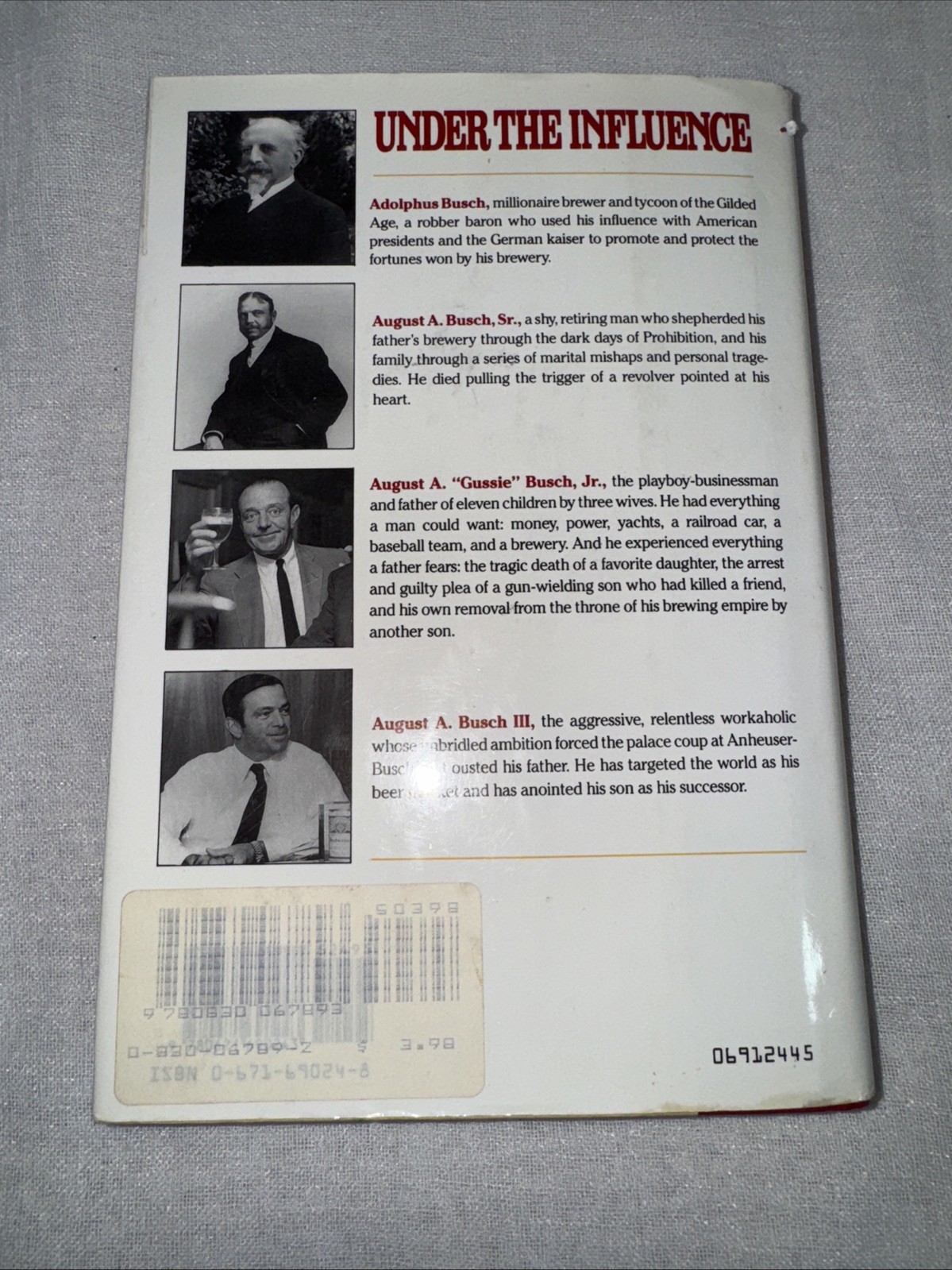 Under the Influence: The Unauthorized – Hardcover, by Hernon Peter; Ganey – Good