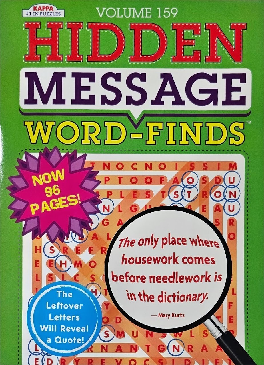 Hidden Message Word-Finds Puzzle Books Kappa Games,Search,Hunt~Pick up to 15Vols