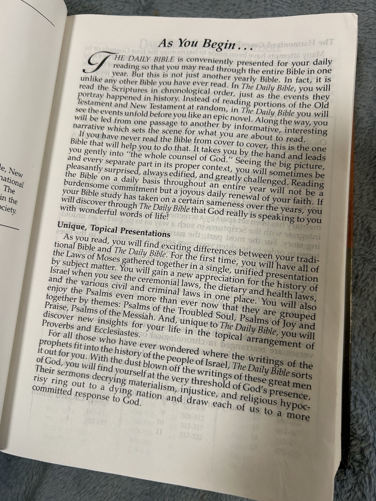 The Daily Bible In Chronological Order 365 Daily Readings NIV F LaGard Smith HC
