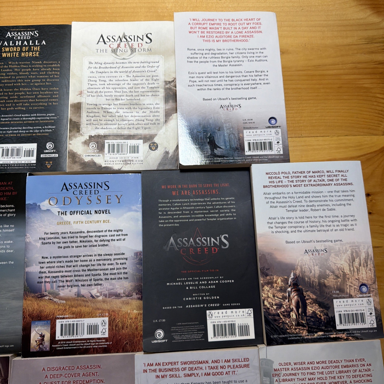 Assassin’s Creed 17 Novel Lot PB Books – Oliver Bowden Kirby Leisheng Preowned
