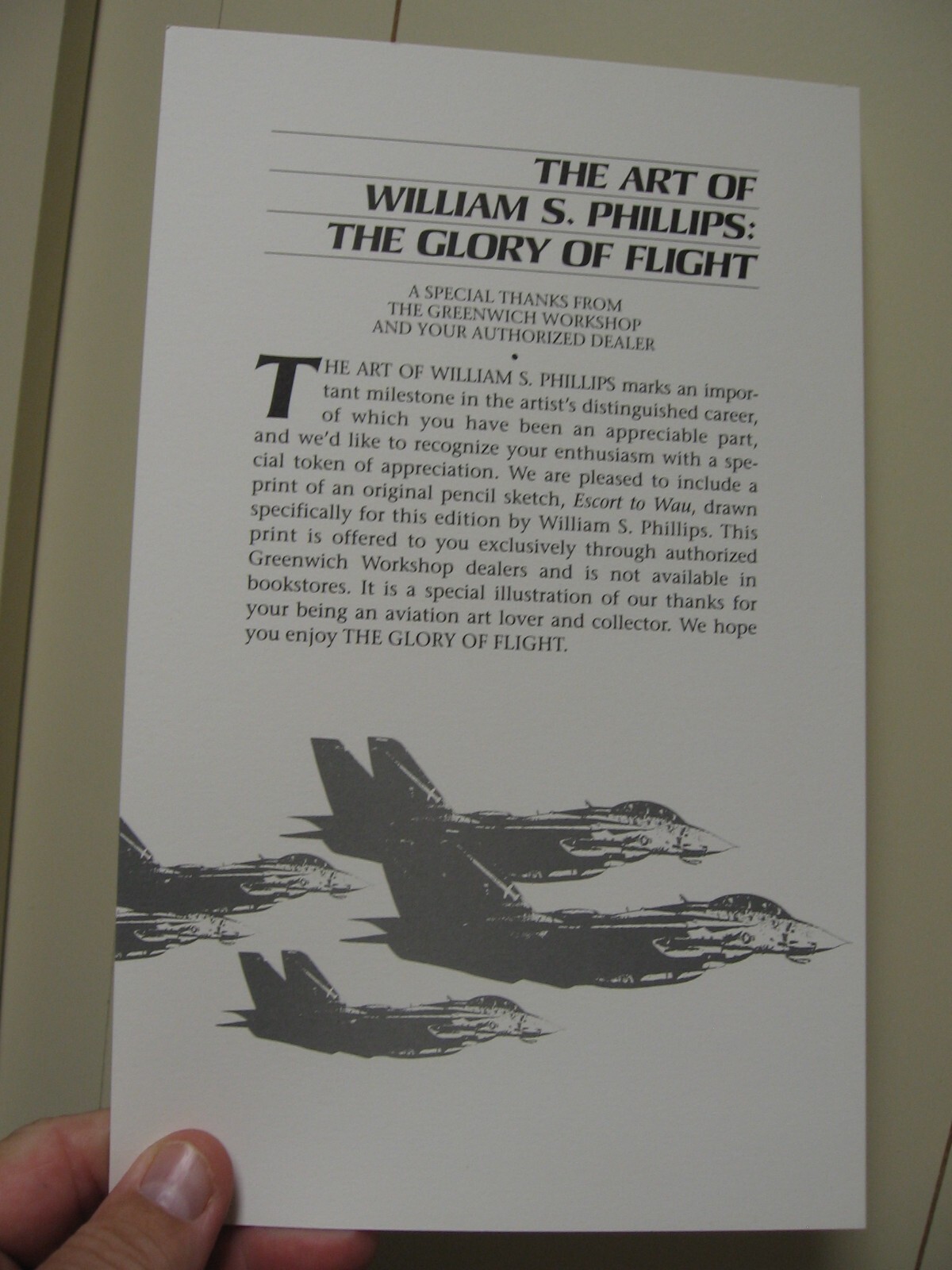 1994 Art of William S Phillips, with Lithograph, Dust Jacket, Index Card- VG EXC