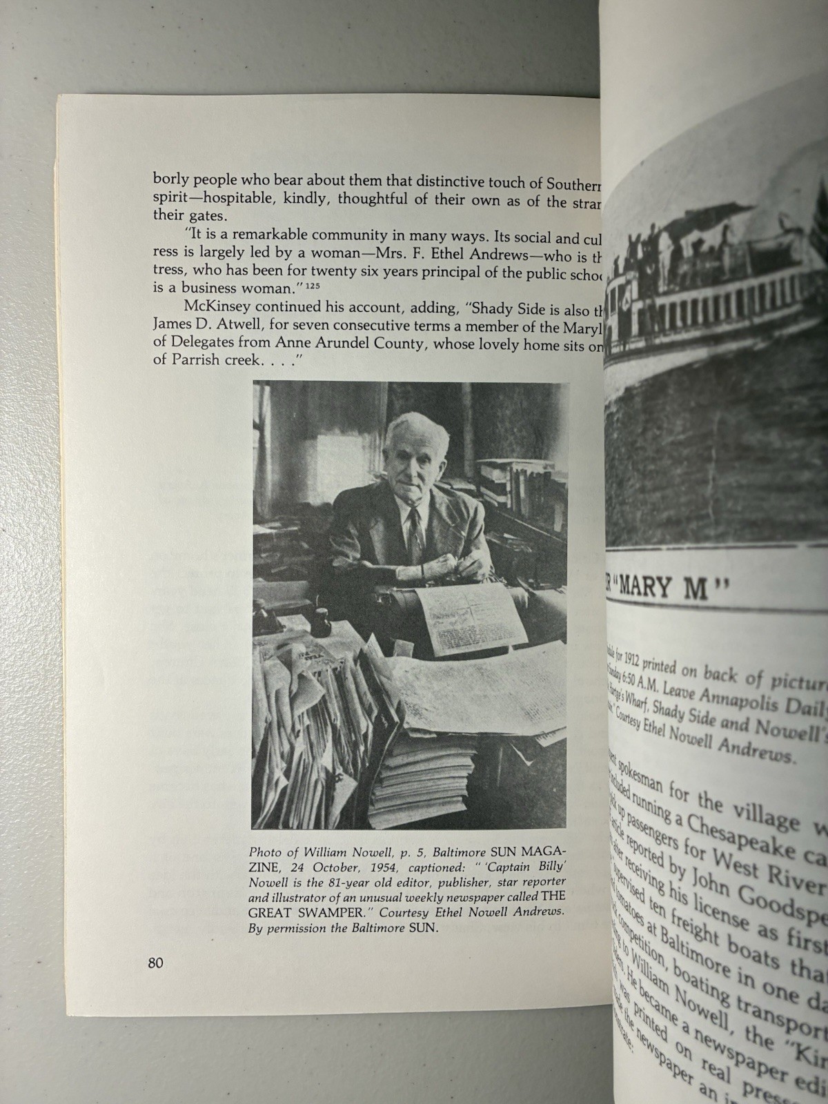 SPIRIT OF SHADY SIDE: PENINSULA LIFE, 1664-1984 By Virginia White Fitz 1st Ed