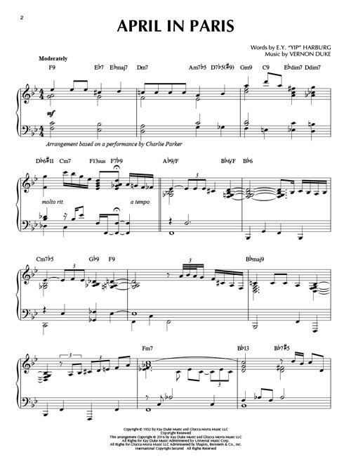 Charlie Parker Jazz Piano Solos Series Volume 40 Jazz Piano Solos