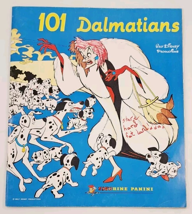 Vintage Walt Disney 101 Dalmatians Panini Sticker Book Lot Of 2 Booklets