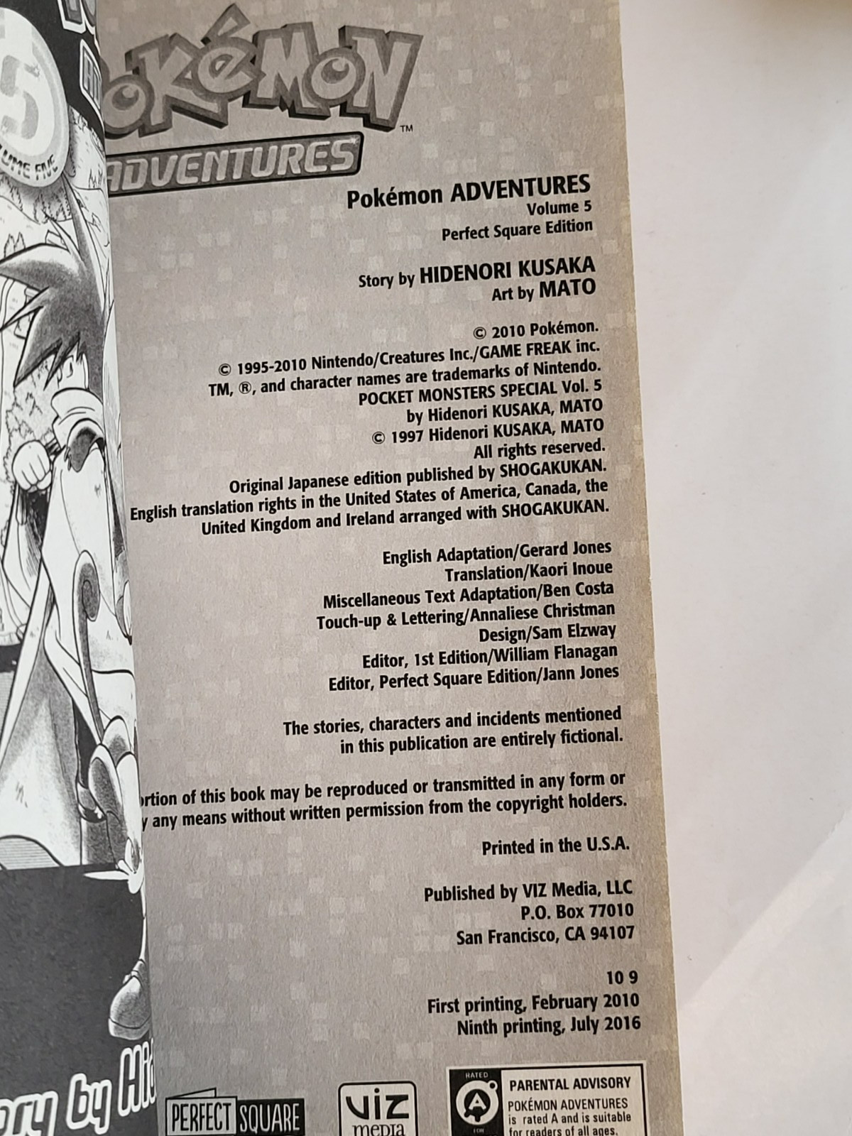 Pokémon Adventures Vol 1–10 Complete Manga Set ALL FIRST PRINTING VizKids