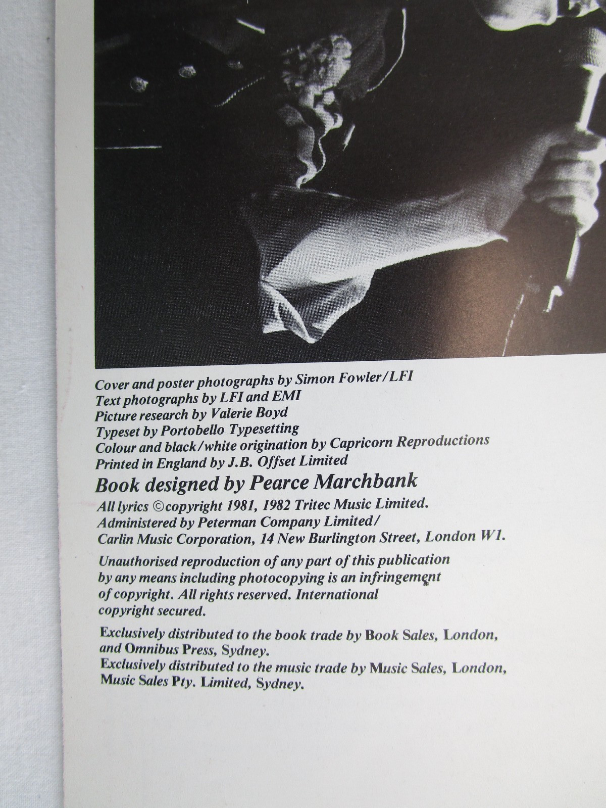 Duran Duran The Book Of Words & The Official Lyric Book Used