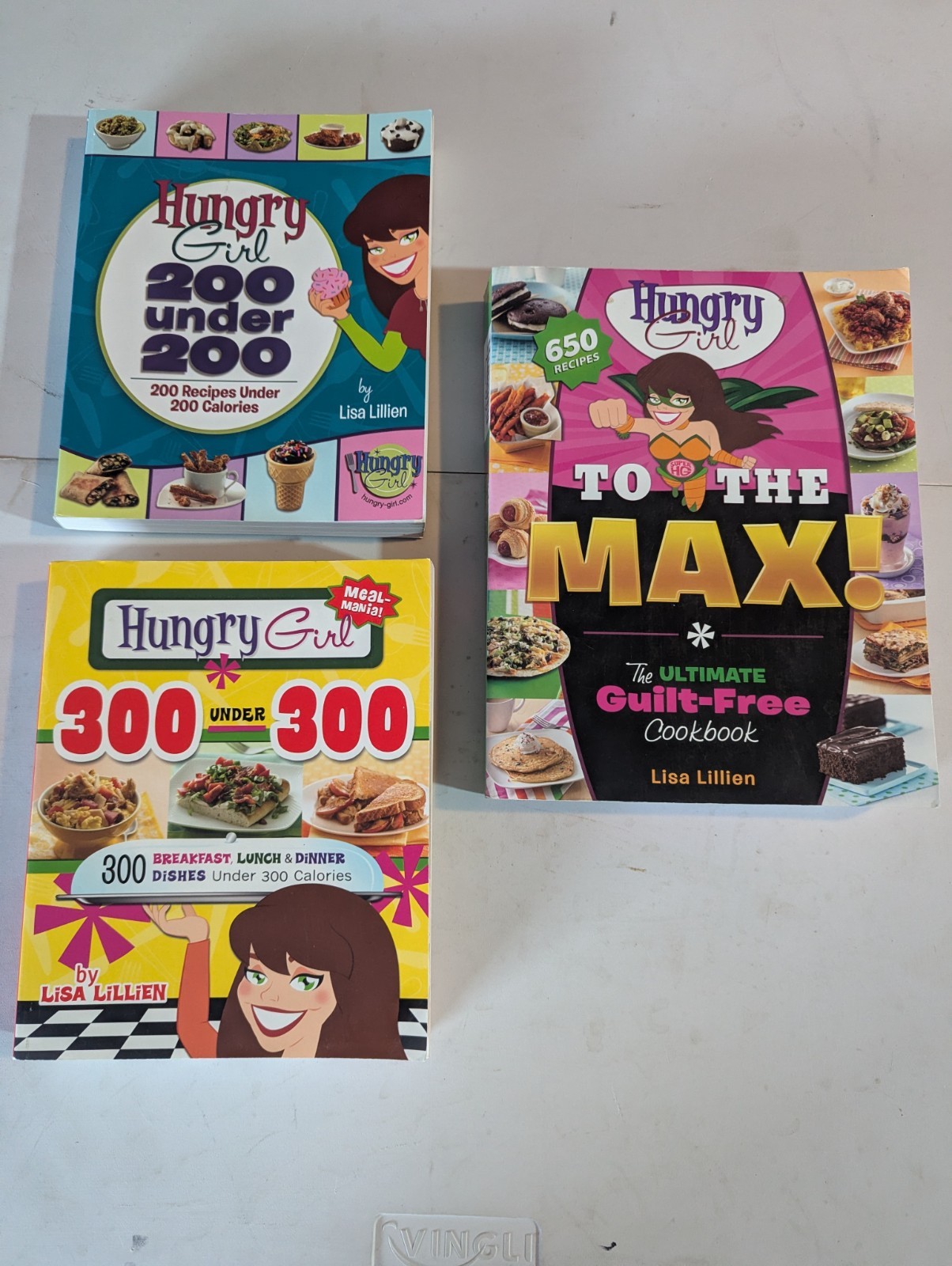 Lot of 3 Hungry Girl Cookbooks by Lisa Lillien