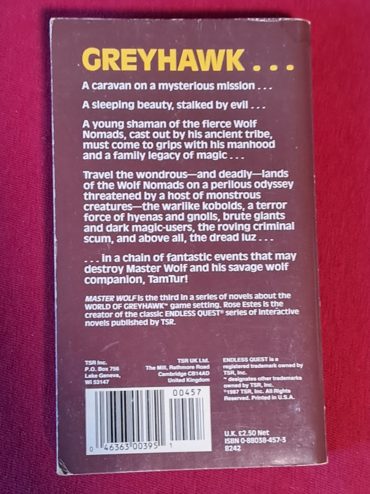 Master Wolf-Greyhawk Adventures book #3 by Rose Estes 1987 First Paperback