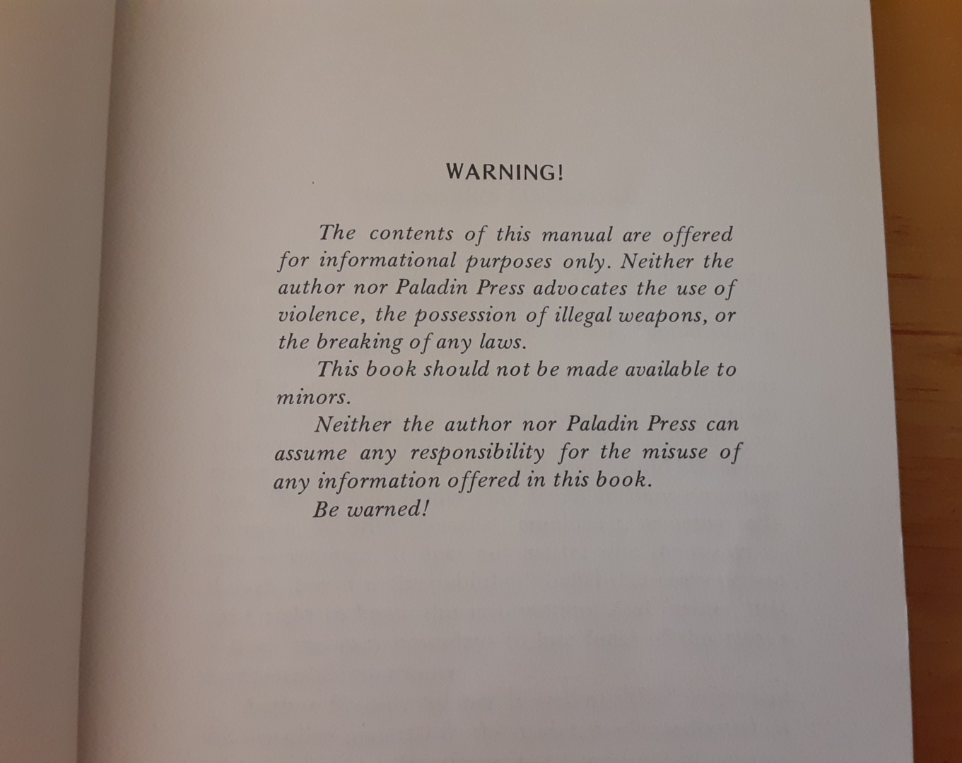 The Death Dealer’s Manual Bradley J. Steiner Paperback Book Paladin Press 1982