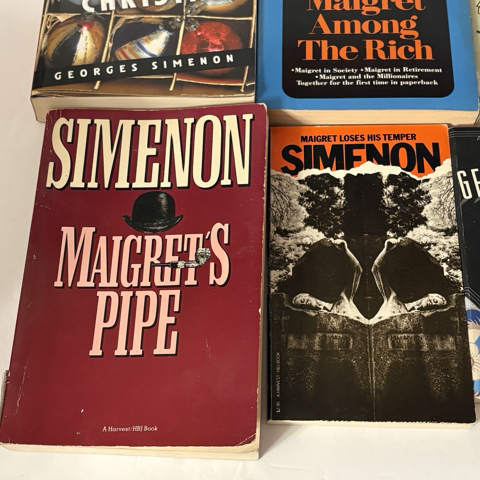Georges Simenon Novels Lot of 6 Miscellaneous Paperbacks Preowned Maigret