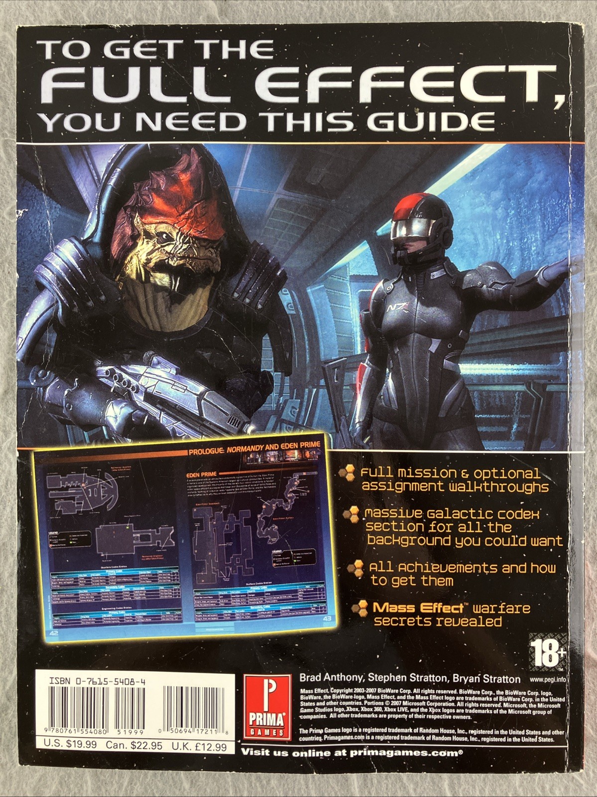 Mass Effect Prima Strategy Guide With Poster Good Condition