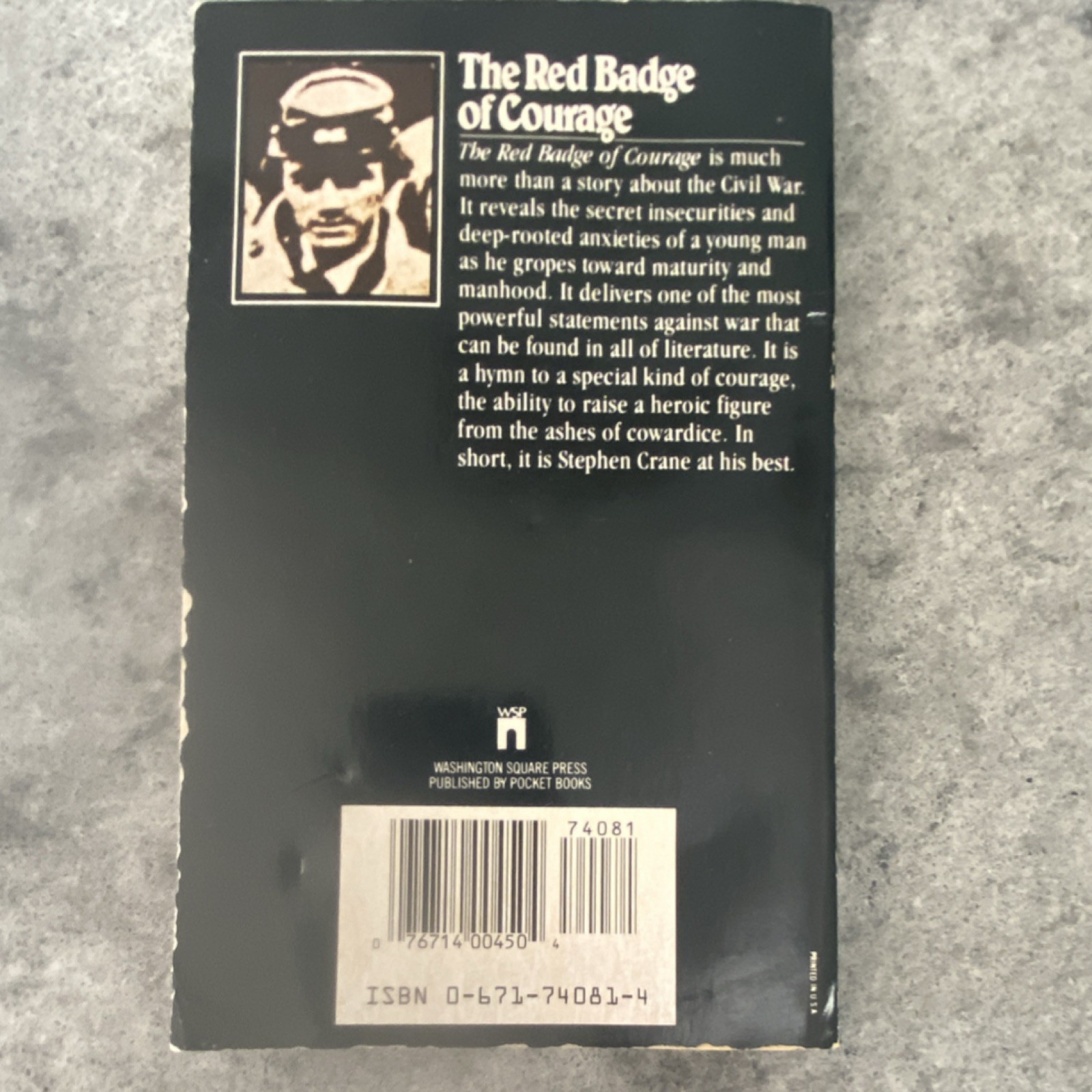 Washington Square Press The Red Badge of Courage Stephen Crane Paperback Civil …