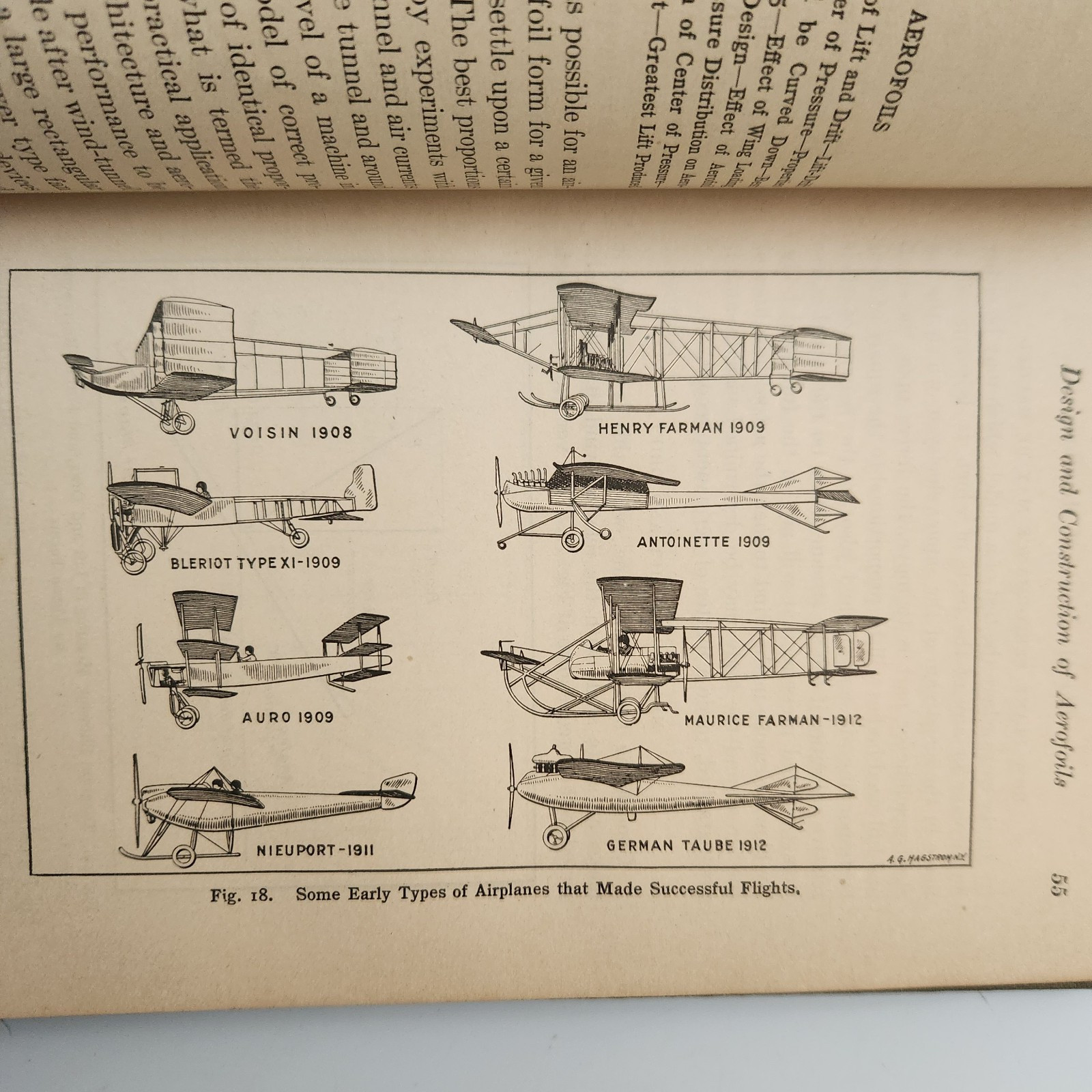 ABC of Aviation 1919 Antique Aircraft Flight Biplane Manual Page First Edition