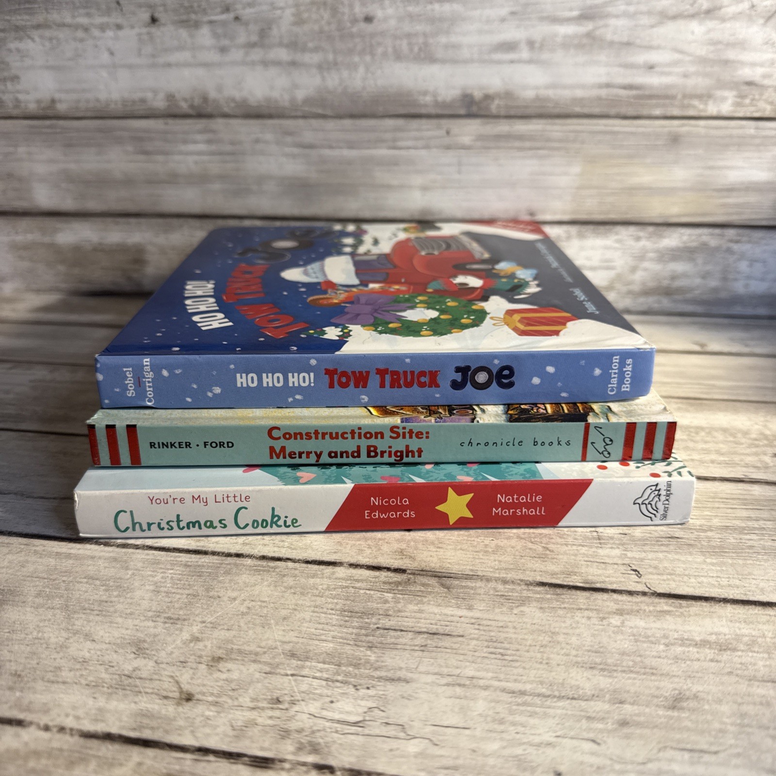 NEW! Lot Of 3 Christmas Touch Feel Experience Books Tow Truck Joe, + 2 More