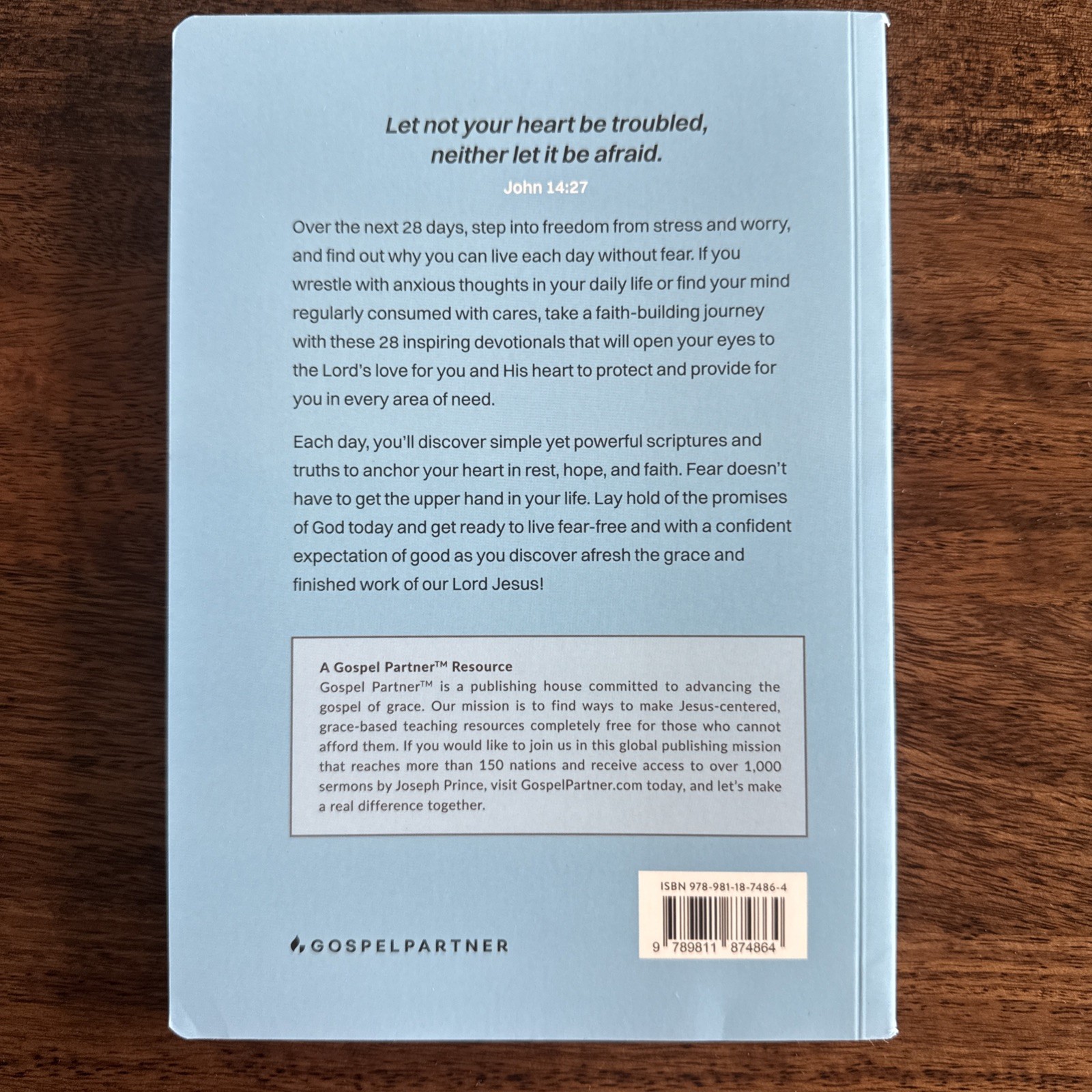 No More Fear: 28 Thoughts for Living a Worry-Free Life by Joseph Prince
