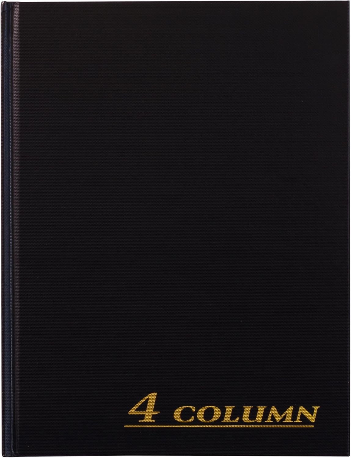 Elegant 4-Column Account Book, Black Cloth Cover, 80 Pages – 9.25 x 7 Inches