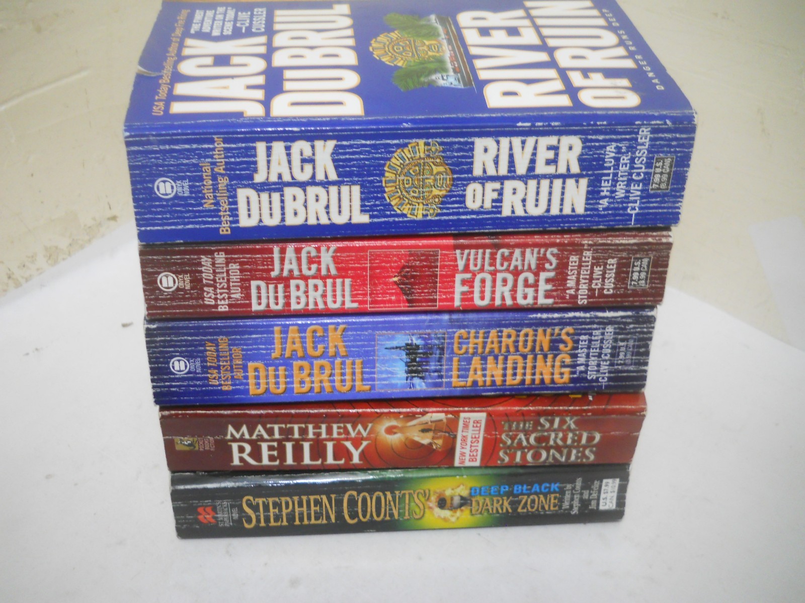 Lot of 5 Action Thrillers ~ Jack Du Brul & Others ~ no duds~ Fast Shipping