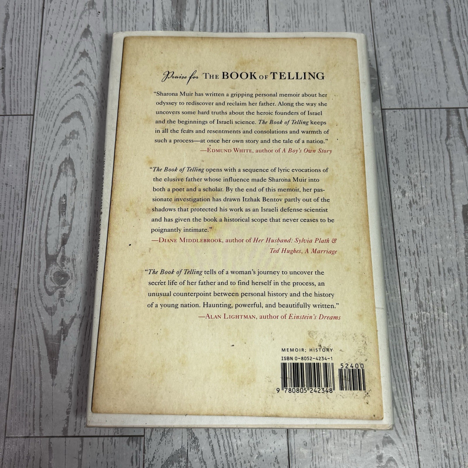 Signed First Edition 2005 The Book of Telling Sharona Muir HC/DJ Itzhak Bentov
