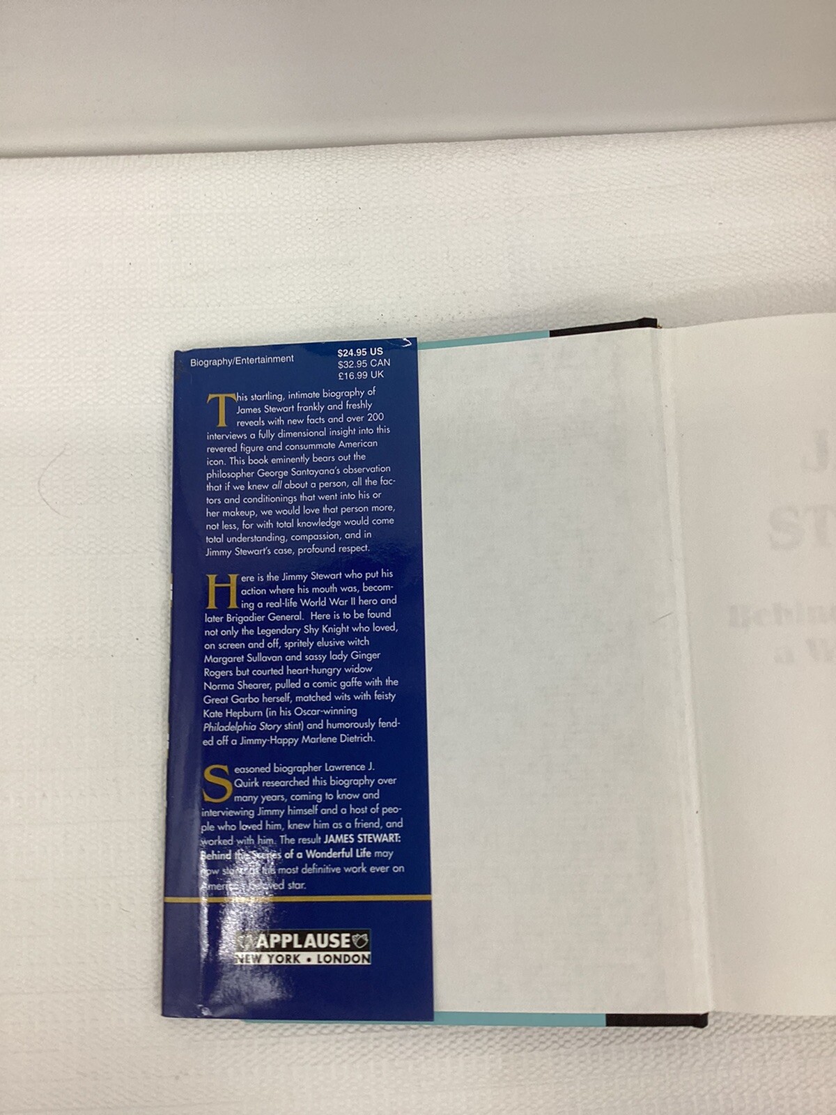 James Stewart: Behind the Scenes of a Wonderfu… by Quirk, Lawrence J. Hardback