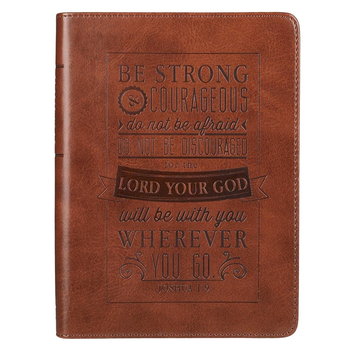 Christian Art Gifts Classic Handy-sized Journal Be Strong and Courageous Jos…