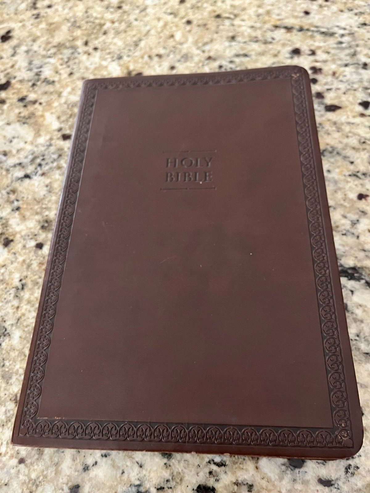 ZONDERVAN NIV HOLY BIBLE Brown Tan Leather Near Mint 2017